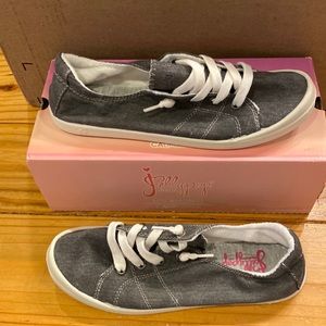 Women’s Jellypop Dallas Grey Canvas Shoes Size 8.5 New in Box